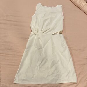Elegant Cream Sleeveless Dress